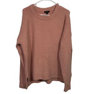 J. Crew Merino Wool & Aplaca Pink Crewneck Sweater